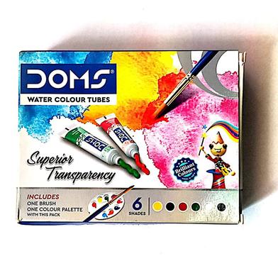 DOMS Watercolor Tube With Palette And 1pc Brush Free For Painting 6 And 12 Color. 