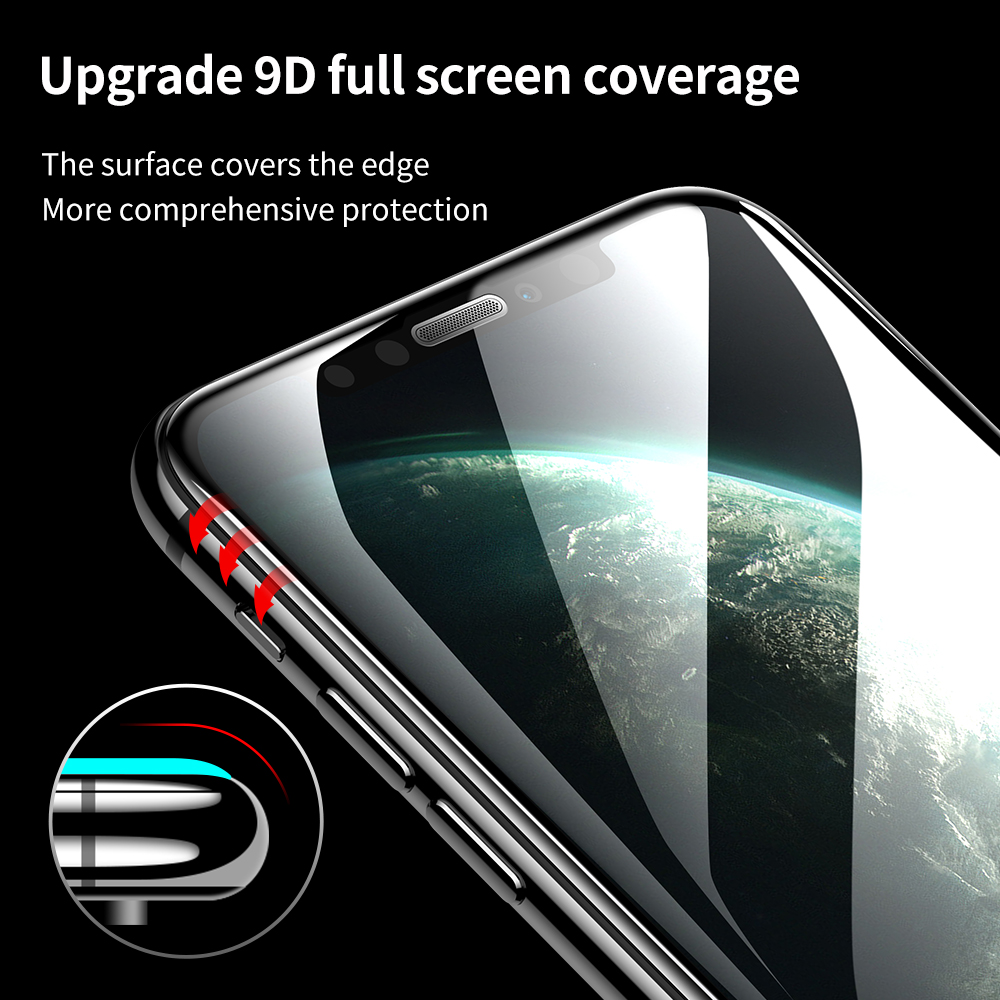 Smart Devil Dust Proof 9D Tempered Glass For Iphone 11 12 13 Pro Max Full Cover X / Xr Xs Screen Protector Protective Film. 