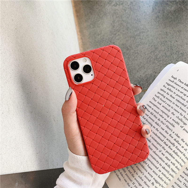 【Solo Yolo】Light and Thin Heat Dissipation Woven Pattern Suitable iPhone14 Phone Case Apple 11/13 Huawei mate40pro Soft Shell 12. 