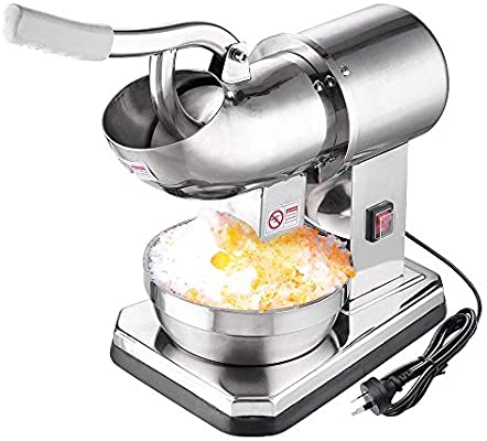 Stainless Steel Rustproof Electric Ice Crusher Maker Shaver Machine Snow Cone Commericial MakerHome Fastfood Stores.