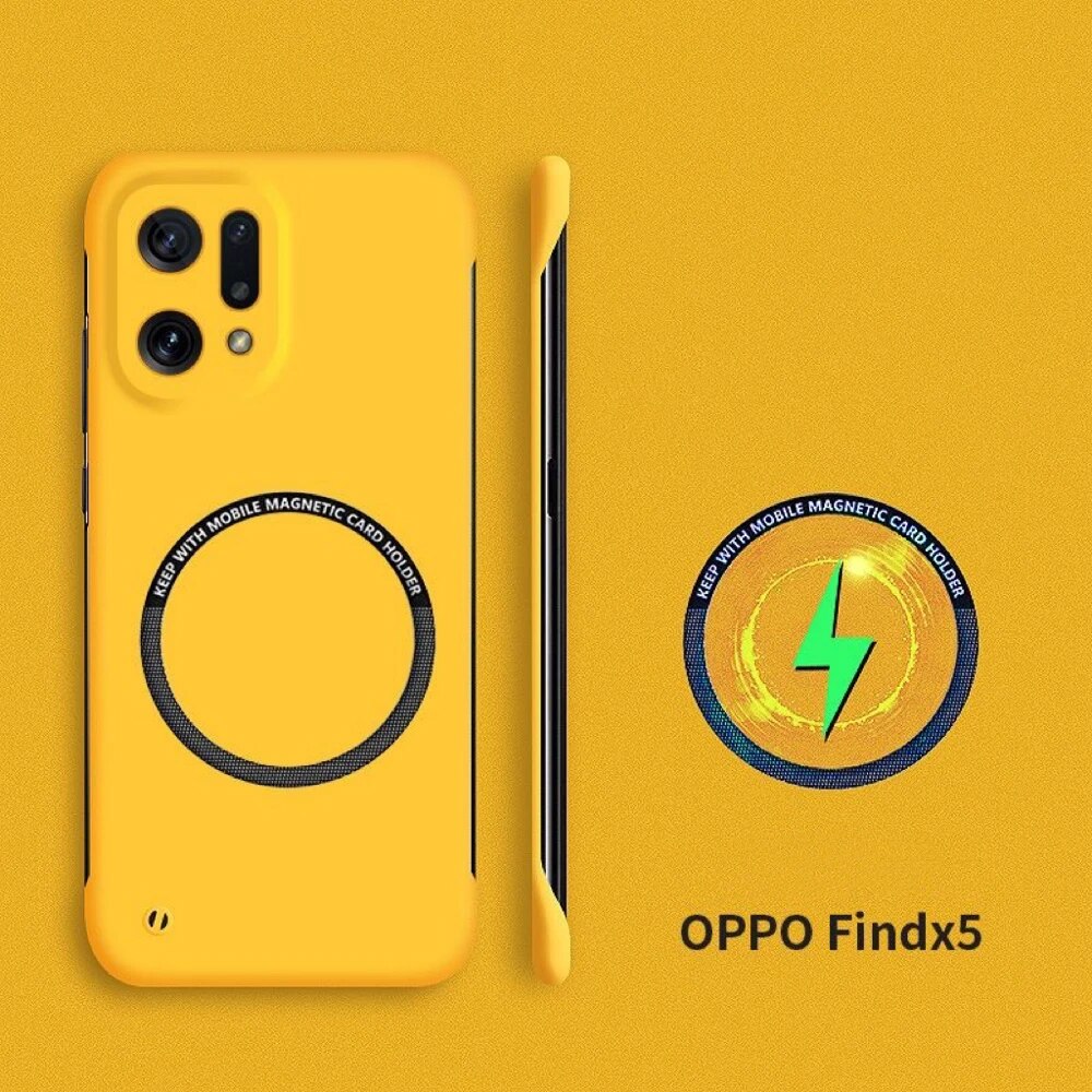 For Oppo Find X5 Pro For Magsafe Magnetic Frameless Phone Case For OPPO Find X3 X5 Pro Wireless Charging Magsafing Matte Cover. 