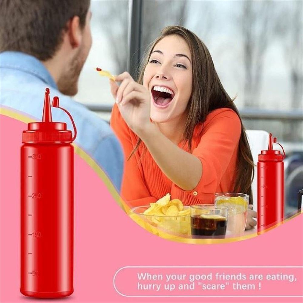 QUILLAN Funny Prank Ketchup Bottle Practical Jokes Tomato Bottle Toy Prank Salad Bottle Decompression Vent Creative Trick Kids Toys Kitchen Gadget Empty Bottles Fake Ketchup Bottle/Multicolor. 