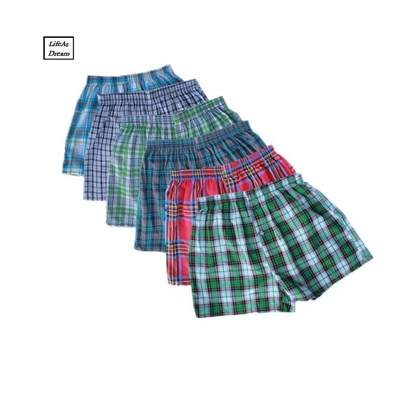 M-4XL Classic Plaid Men Boxer Shorts Mens Underwear Trunks Cotton Cuecas Underwear boxers for male Arrow Panties 4PCS/lot. 