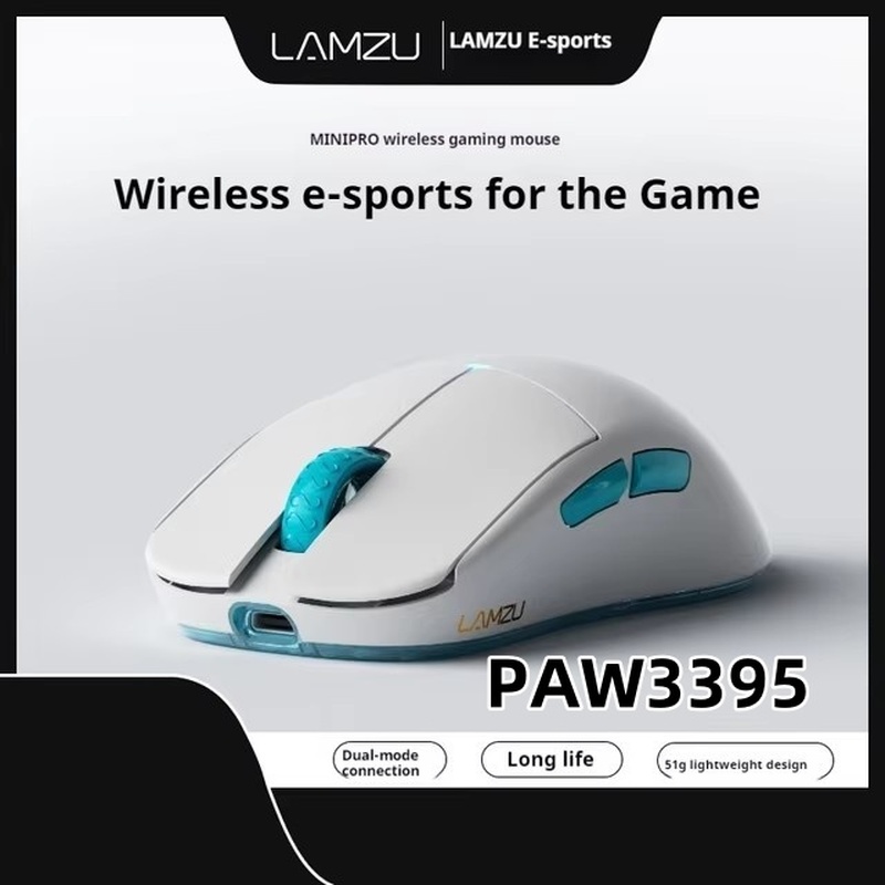 LAMZU Atlantis Mini Champion Wireless Mouse Dual-mode Lightweight Office Laptop Gamer Pc Gaming Mouse Custom Esports Mice Gift. 