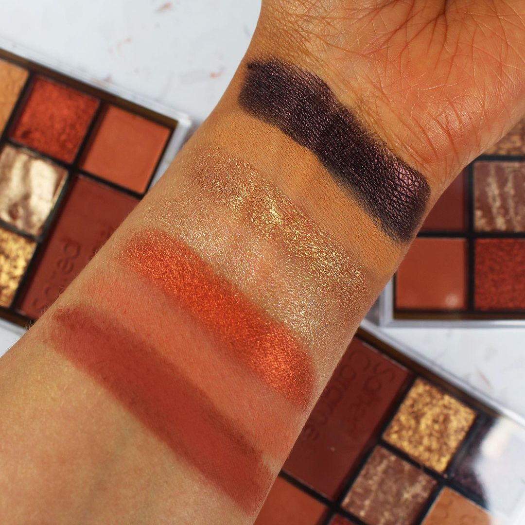 Technic 7 Colors Pressed Pigment Palette - Salted Caramel. 