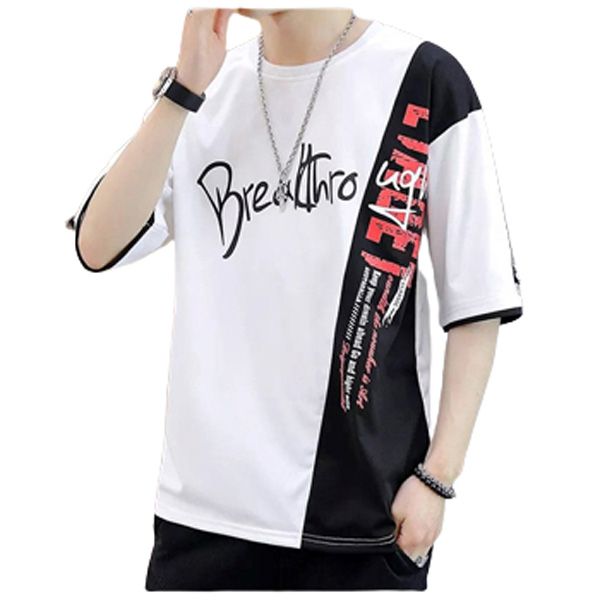 Cotton Drop Shoulder Half Sleeve T-Shirt