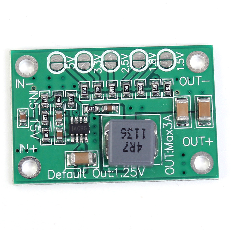 3pcs Step Down Power Module Universal Adjustable Buck Voltage Converter Board 3A 5-16V To 1.25V/1.5V/1.8V/2.5V/3.3V/5V For LCD. 