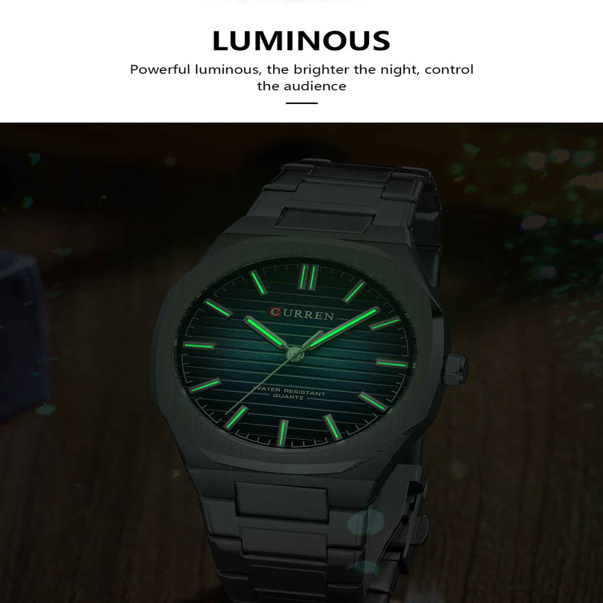 CURREN 8456 Stainless Steel Luminous Quartz Watch For Men - Silver ...