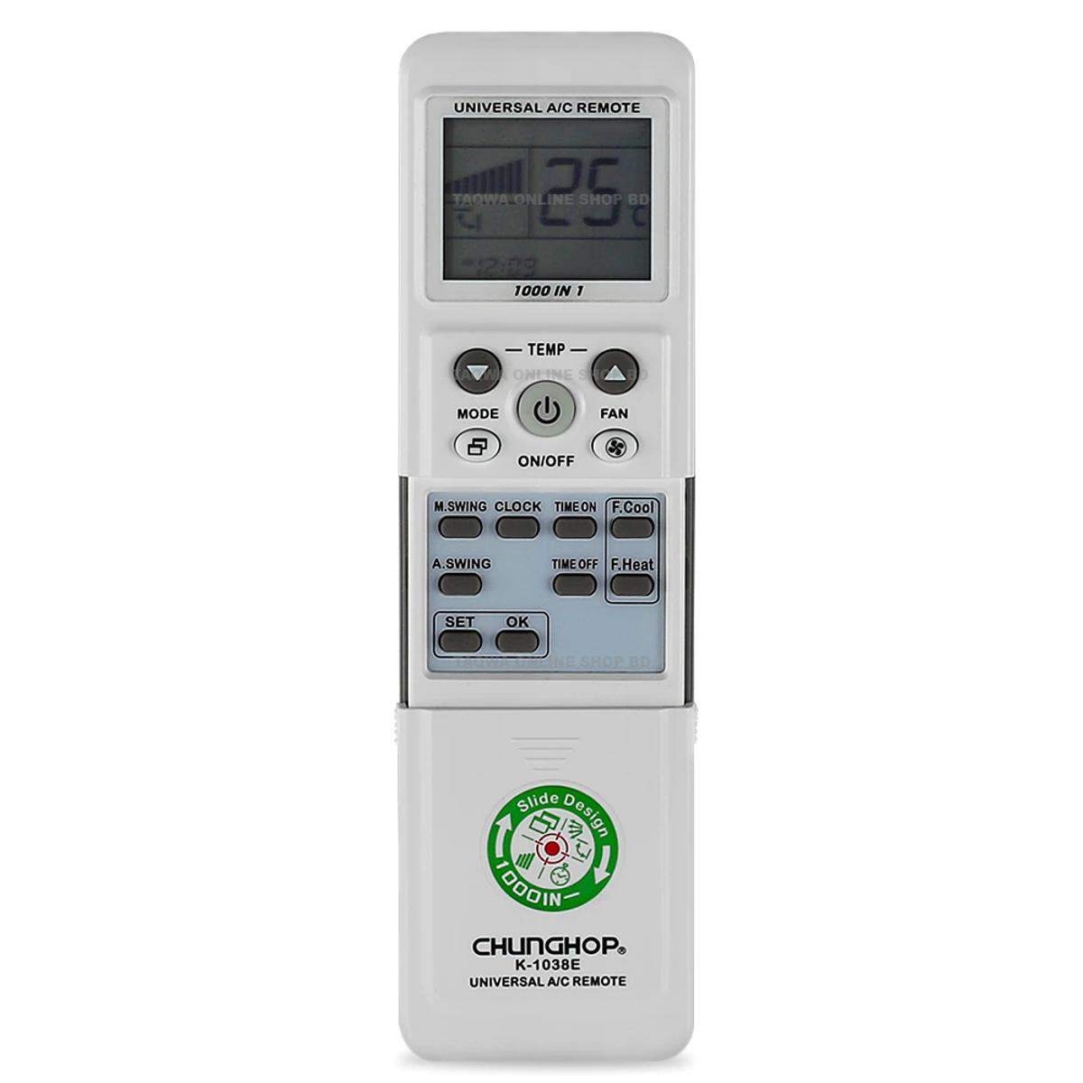 Universal Air Conditioner Remote Control K-1038E Air Conditioning Controller Cool & Heat