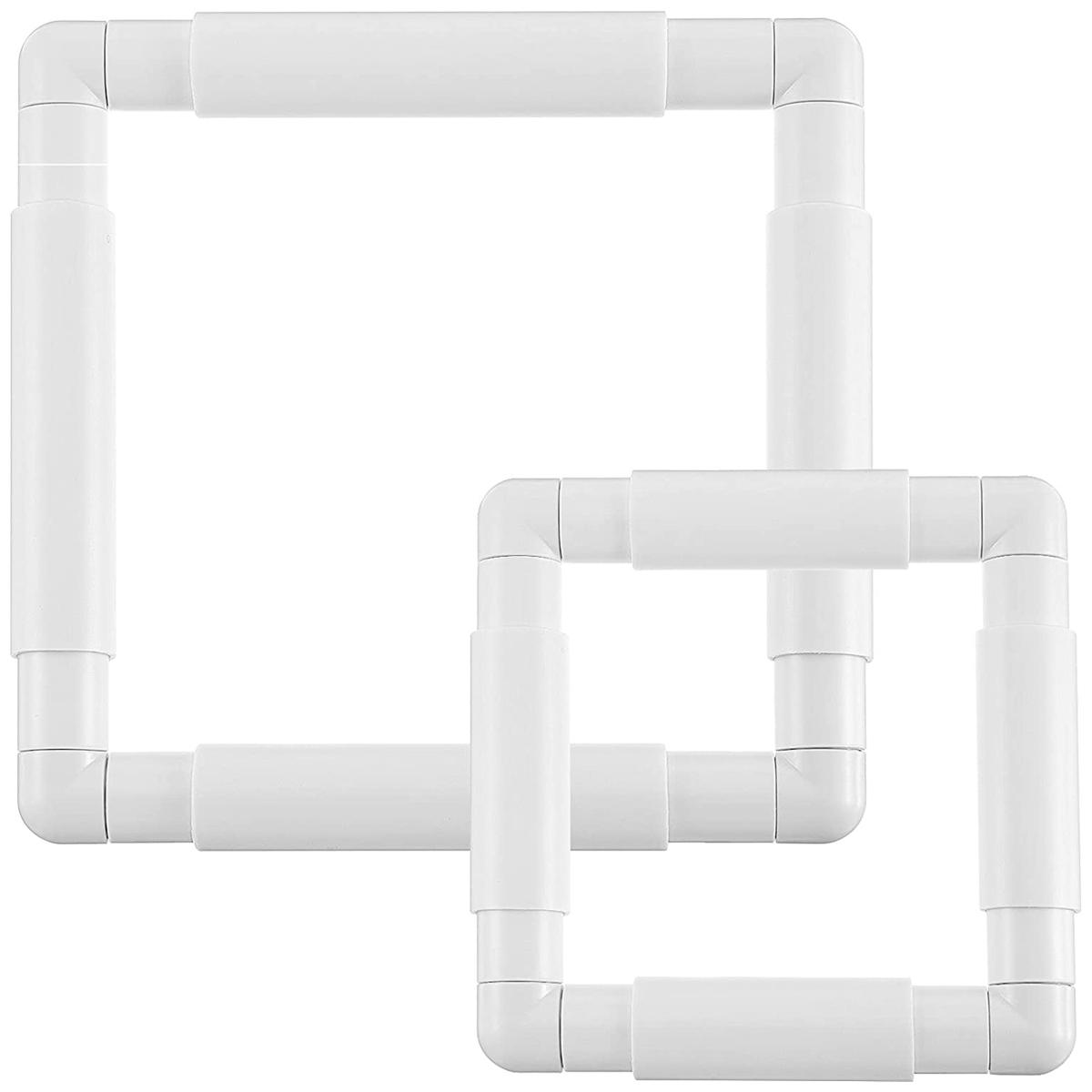 2Pc Cross Stitch Frame Square Embroidery Hoops Q Snaps for Cross Stitch Quilting Frame Sewing Hoop