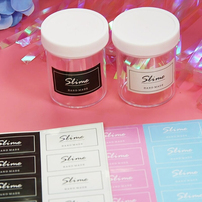 【happy one】Sell  Slime Containers Box Sticker Slime Supplies DIY Accessories. 