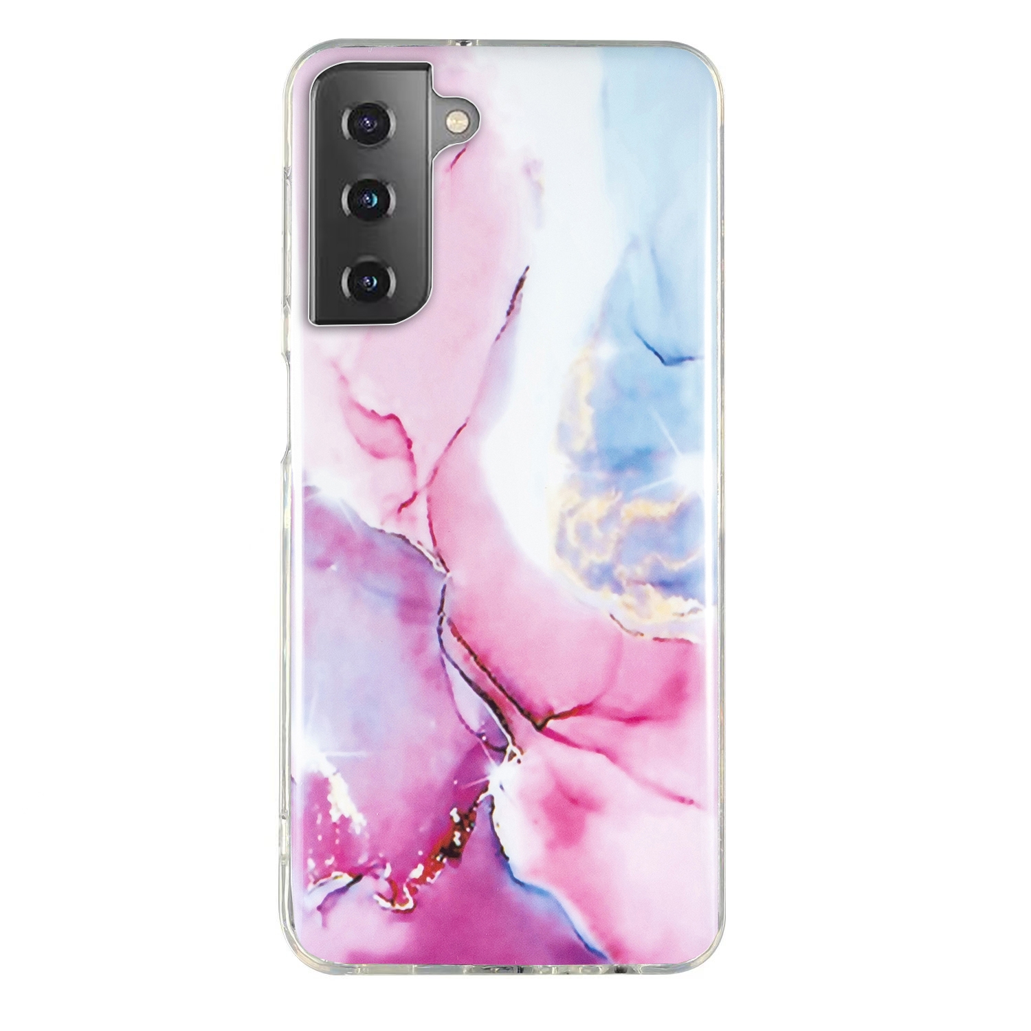 (New)For Samsung Galaxy S21 FE 5G IMD Marble Pattern TPU Phone Case