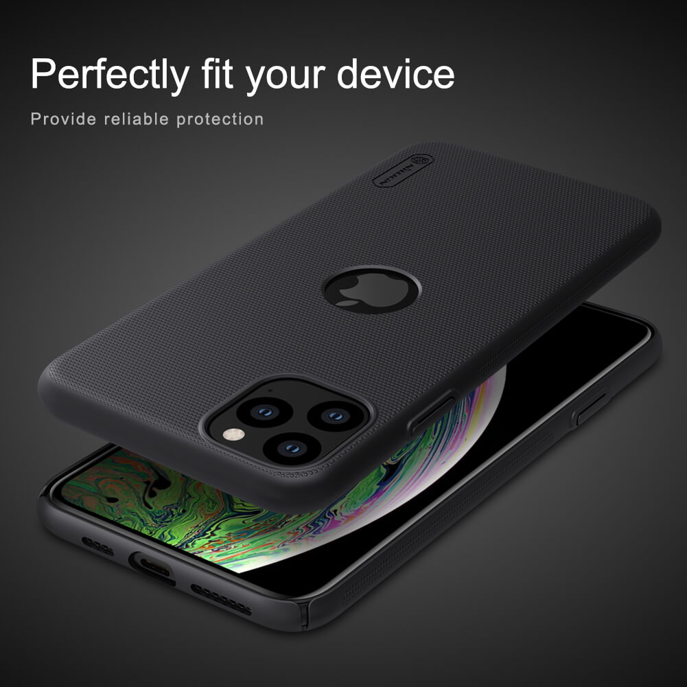 Nillkin ( iPhone 11 Pro Max ) Super Frosted Shield Hard Case / Nillkin Back Case / Nillkin Case / Nillkin Cover For Apple Iphone 11 Pro Max  - Black. 