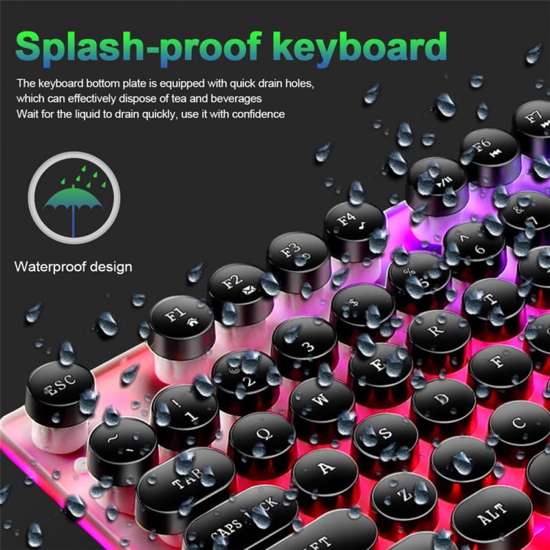Mechanical Keyboard 104 Keys Dustproof Usb Wired Keyboard Mouse Set Waterproof Rgb Backlight Gaming Keyboard Gaming Mouse Cool. 