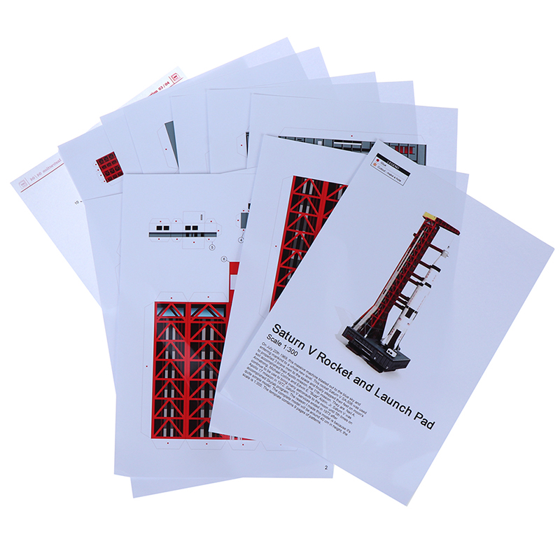 1:300 Saturn V Rocket Paper Model DIY Puzzle Manual Space 3D Origami Paper Toy. 