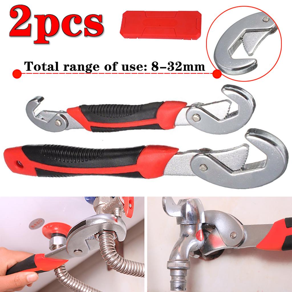 Multi-Function Quick Adjustable Wrench Spanner Set 2 PCS