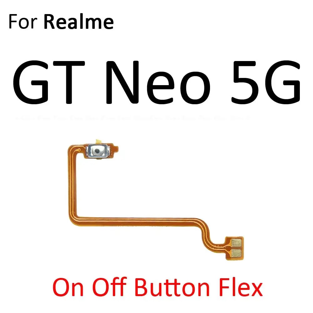 Switch Power ON OFF Key Mute Silent Volume Button Ribbon Flex Cable For OPPO Realme Narzo 30 30A GT Master Neo Replacement Parts. 