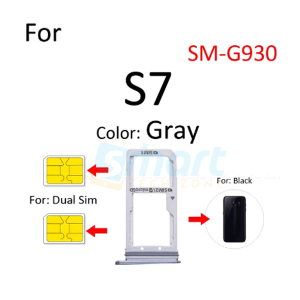 Samsung Galaxy S7/S7 Edge Sim Tray Micro SD Card Slot with Sim Ejector Pin Replacement Part:. 