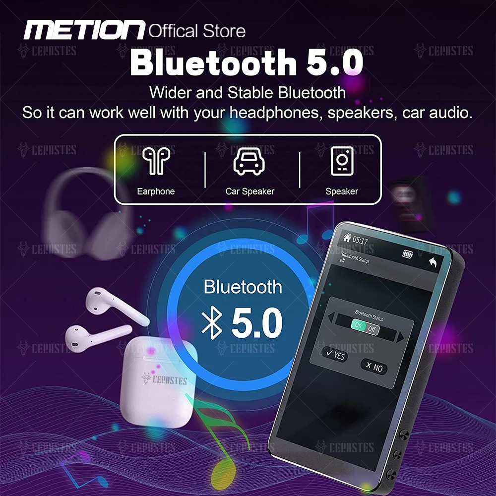 2024 NEW Bluetooth MP3 MP4 Player 4.0 Touch Full Screen Built-in16GB Music Player FM/ recorder/ Video Media player for students. 