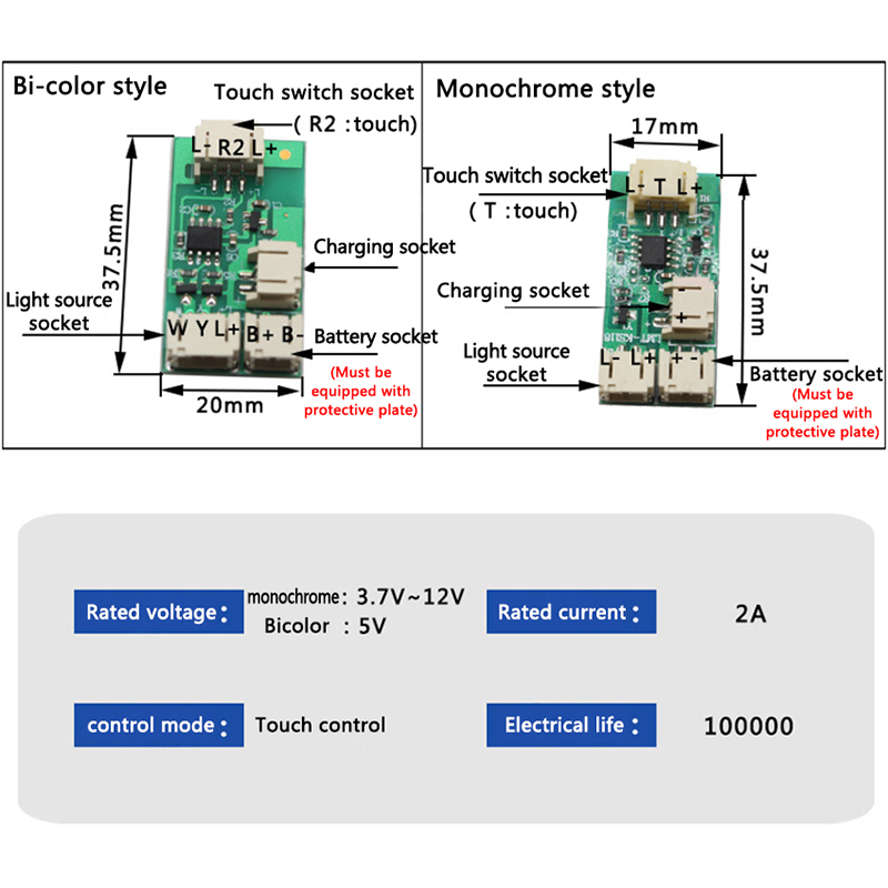 2A USB 3.7V-12V/5V table lamp circuit board charging PCB Circuit board stepless dimming led touch small night lamp control module Tetuo. 