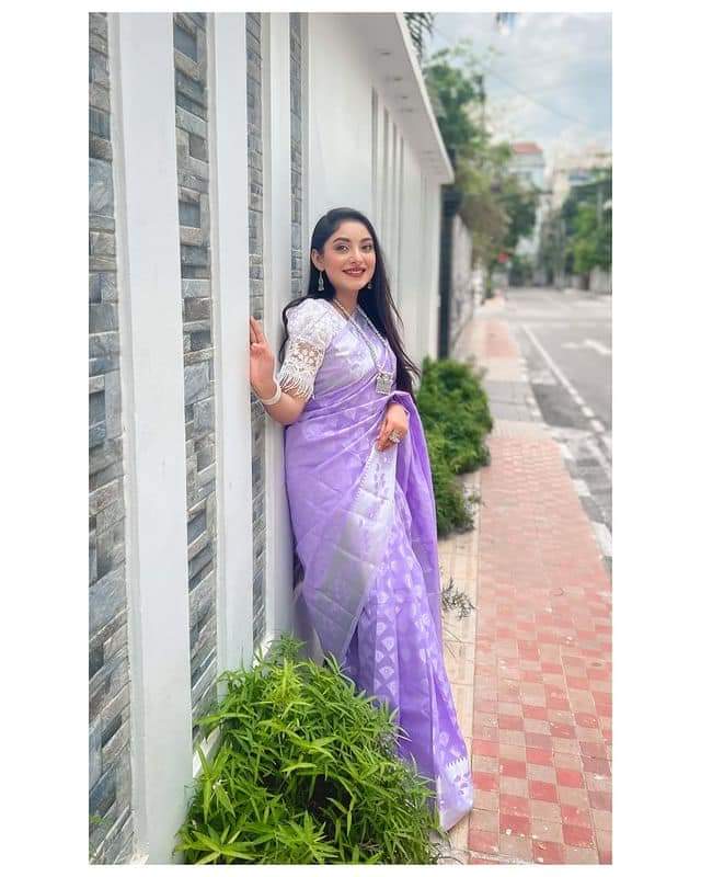 Soft Silk Katan Saree Without Blouse by - Stylish Casual & Party Wear - Suitable for Every Season. 