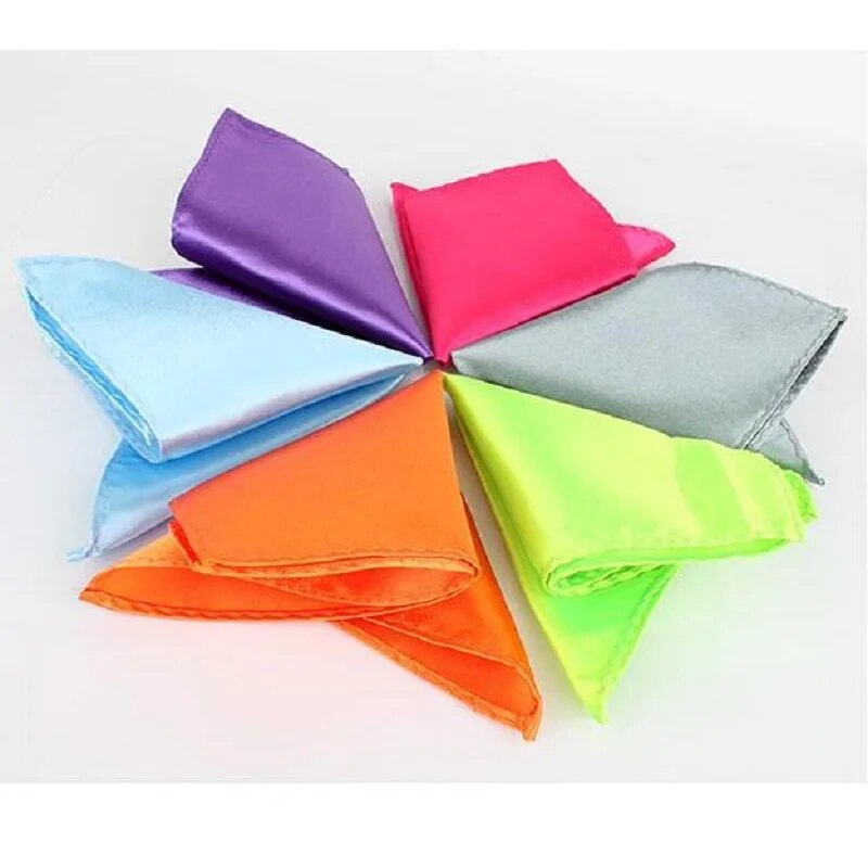 2019 solid color Pocket square Copy Silk towel Yellow Gold handkerchief snot-rag. 
