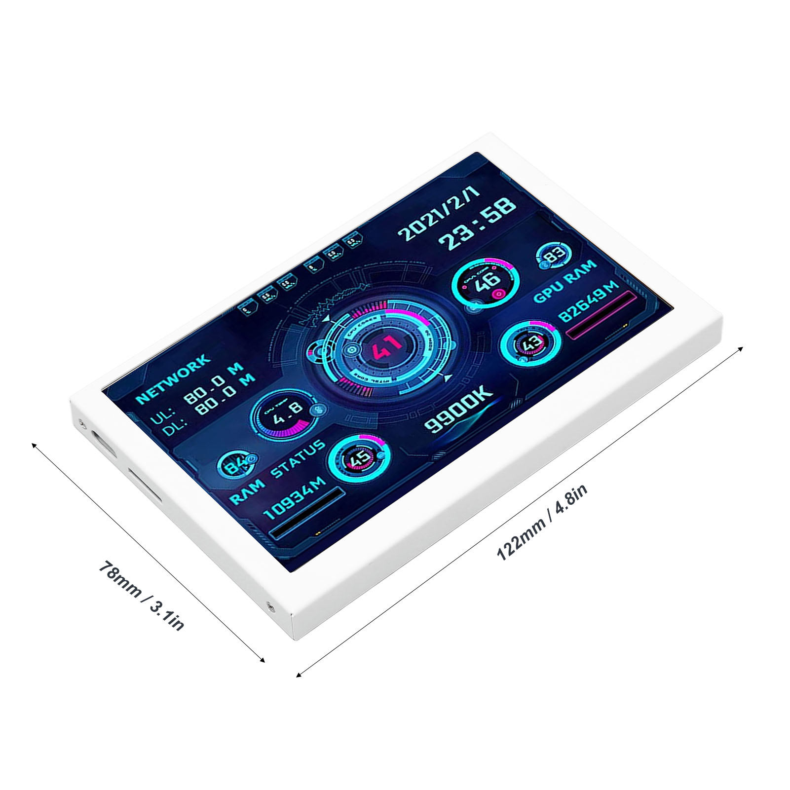 5in Computer Temp Monitor IPS USB Mini Screen PC Sensor Panel Display PC CPU GPU RAM Data Monitor for Windows hot sale. 