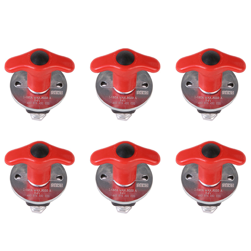 6X 150A-250A WH-A007 Battery Switch Battery Disconnect Kill Cut Off Switch for Car Boat Truck Battery Disconnect Switch