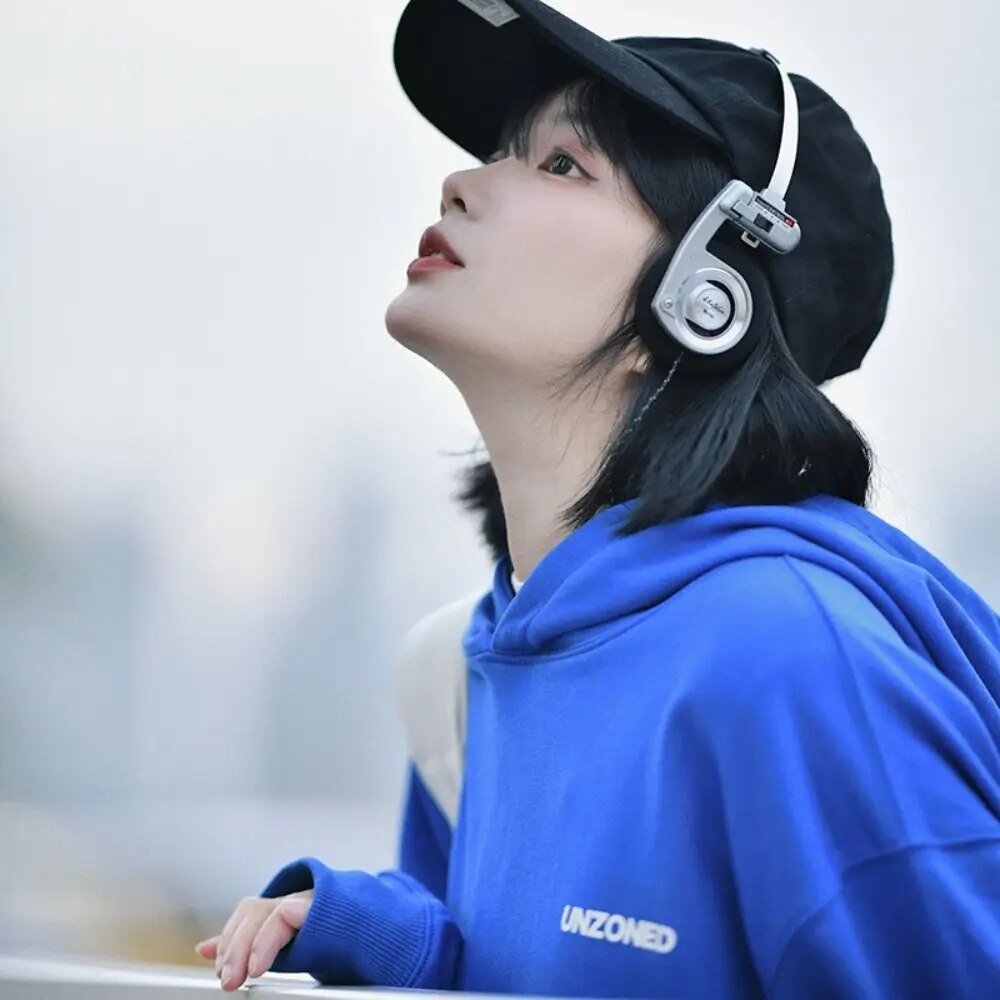 Retro Wireless Headphones Bluetooth 5.2 Classic Open Hifi On-ear Headset With Noise Reduction Mic For KOSS Porta Pro. 