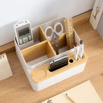 Wooden Desk Organizer Diy Multi Purpose Desk Storage Box Pen