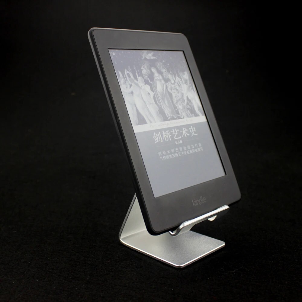 Aluminum Alloy Tablet ereader Stand kindle Holder for Amazon kindle paperwhite stand e-book holder(stand/holder only). 