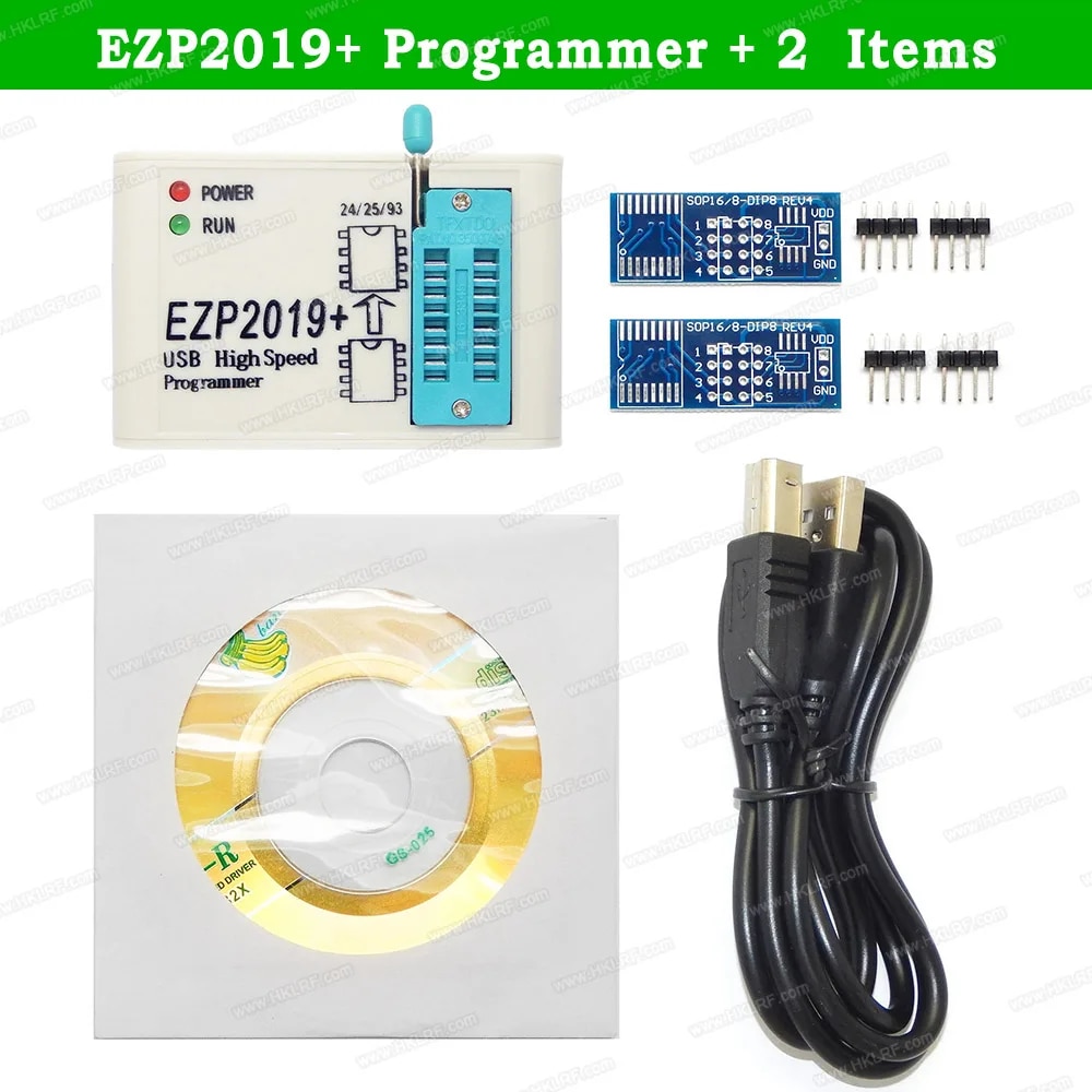 【3C VictoryEagle】Factory EZP2019+ High-Speed USB SPI Programmer Support 24 93 EEPROM Flash BIOS Chip + 5 Sockets Bettet EZP2010. 