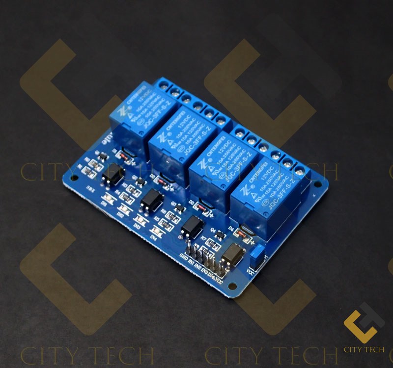 12V Relay Module DC 12V Four Channel Isolated Relay Control Module With ...