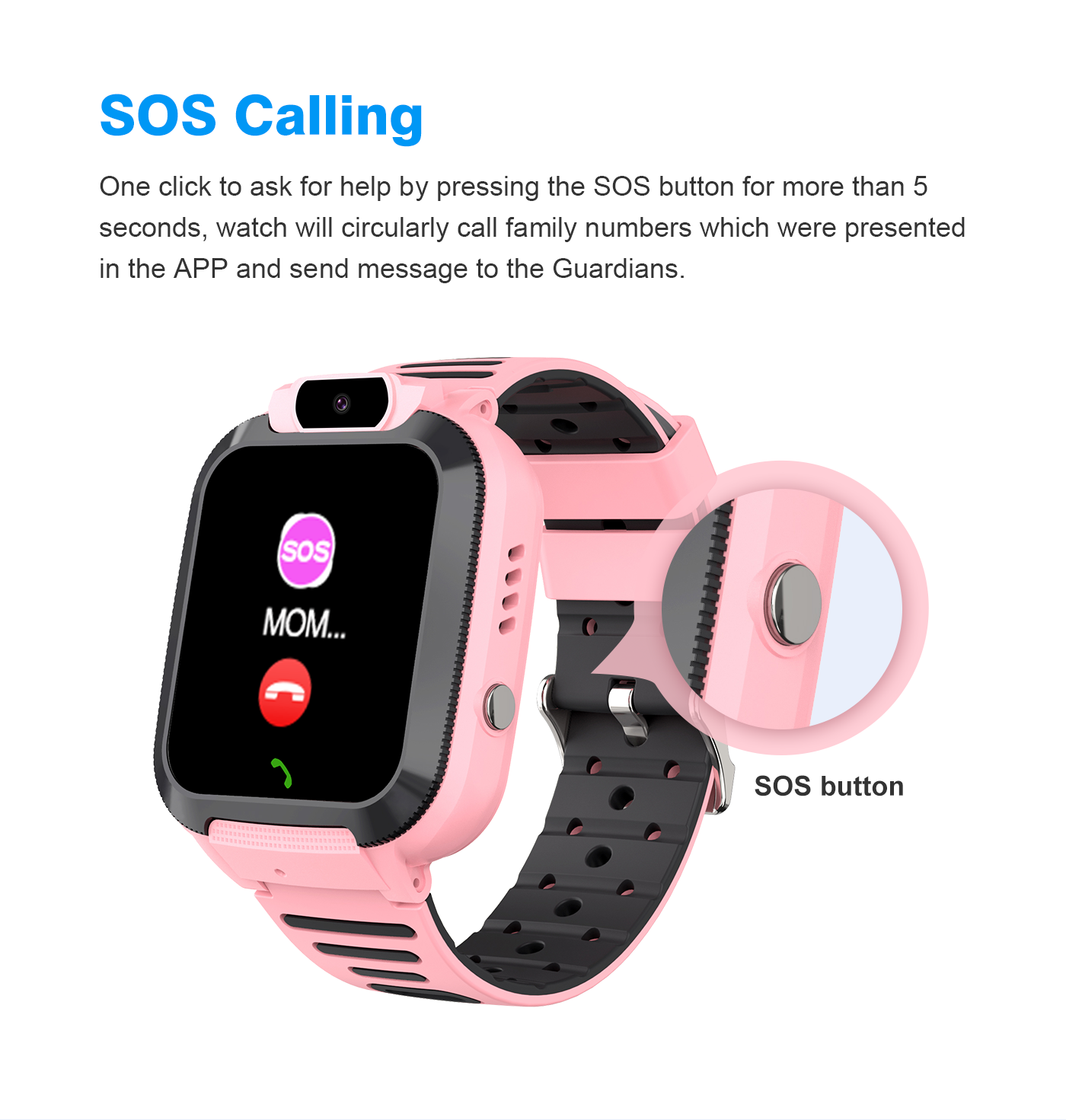 Q16 Children's Telephone Watch Deep Waterproof Long Range Camera Positioning Student 2G Call Smart Watch. 