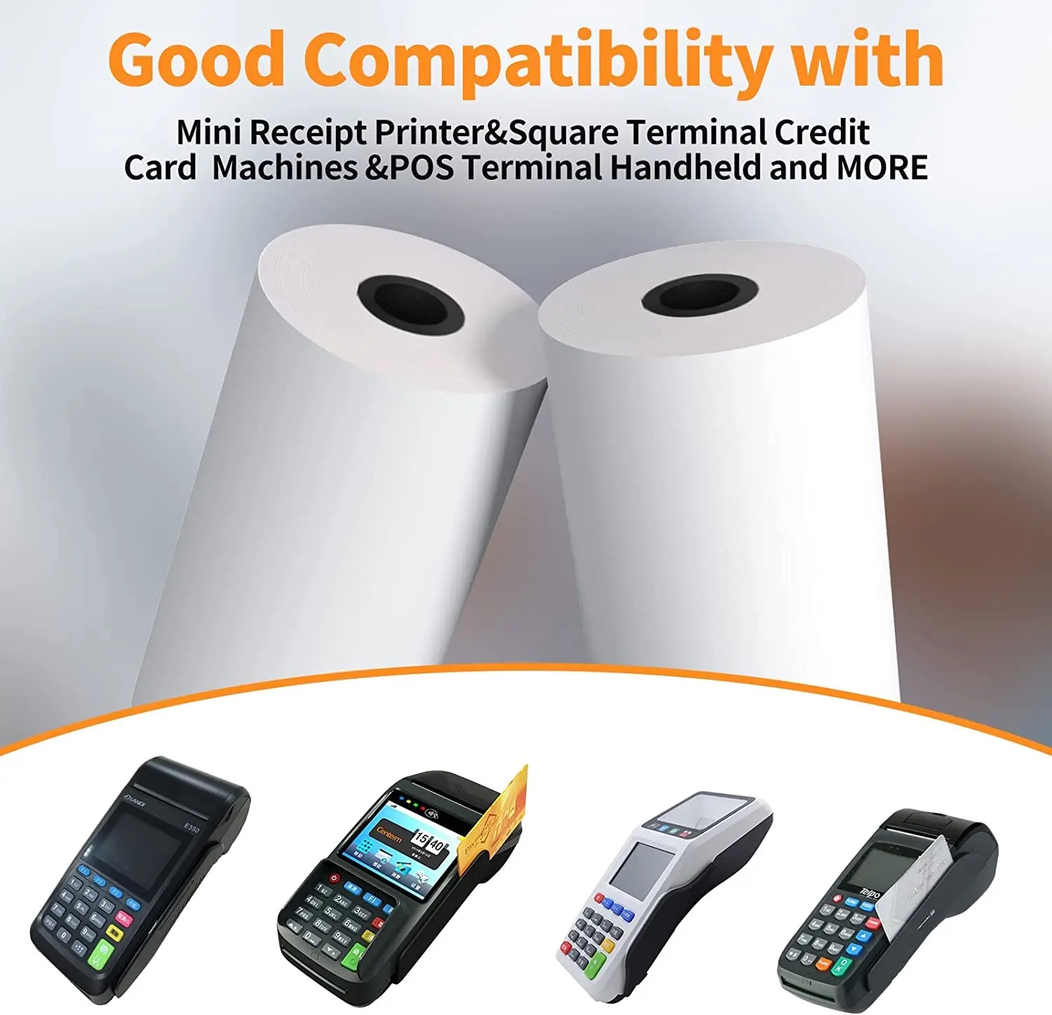 20Rolls (57x30mm) Thermal Paper Rolls for 2-Inch width (58mm) POS and Receipt Printers – Durable, High-Quality, Fade-Resistant for Clear, Long-Lasting Prints. 