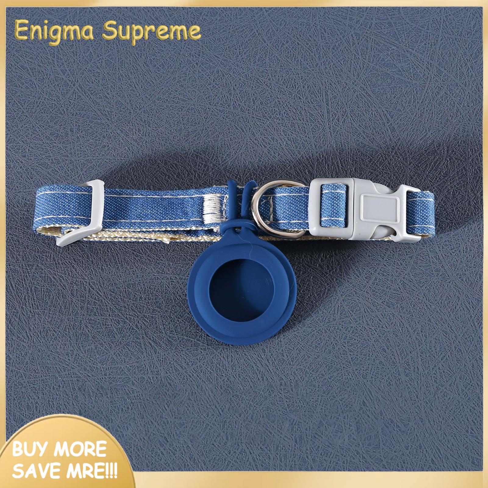 Enigma- Anti-lost Pet Collar Adjustable Cat Collar with Quick Release Airtag Tracker Case Safe Stylish Pet Neck Strap for Pet Collar. 