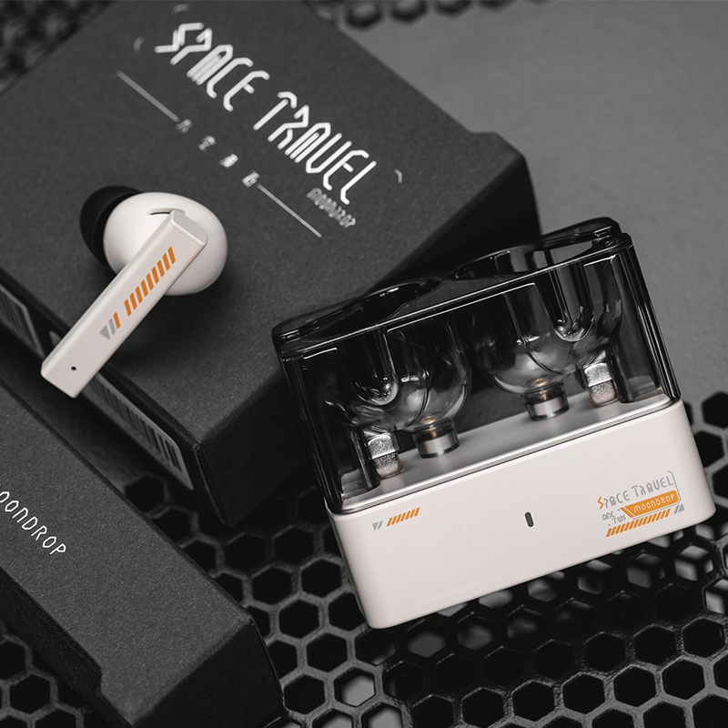 Moondrop Space Travel TWS Bluetooth 5.3 Earbuds 13mm Enhanced Dynamic Driver IEM In-ear Earphone Noise-Canceling Headset SBC AAC. 