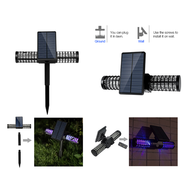 Solar Mosquito Killer Light USB Mosquito Repellent IP65 Insect Trap Lamp UV Bug Zapper Pest Control Repeller For Garde. 