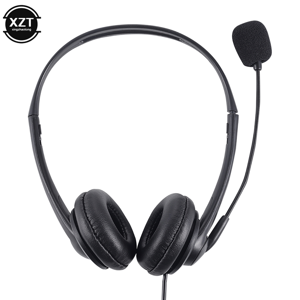 3.5mm Computer Laptop Headphone with Noise Cancelling Microphone Chatting Network Teaching Video Conferencing USB Wired Headsets. 