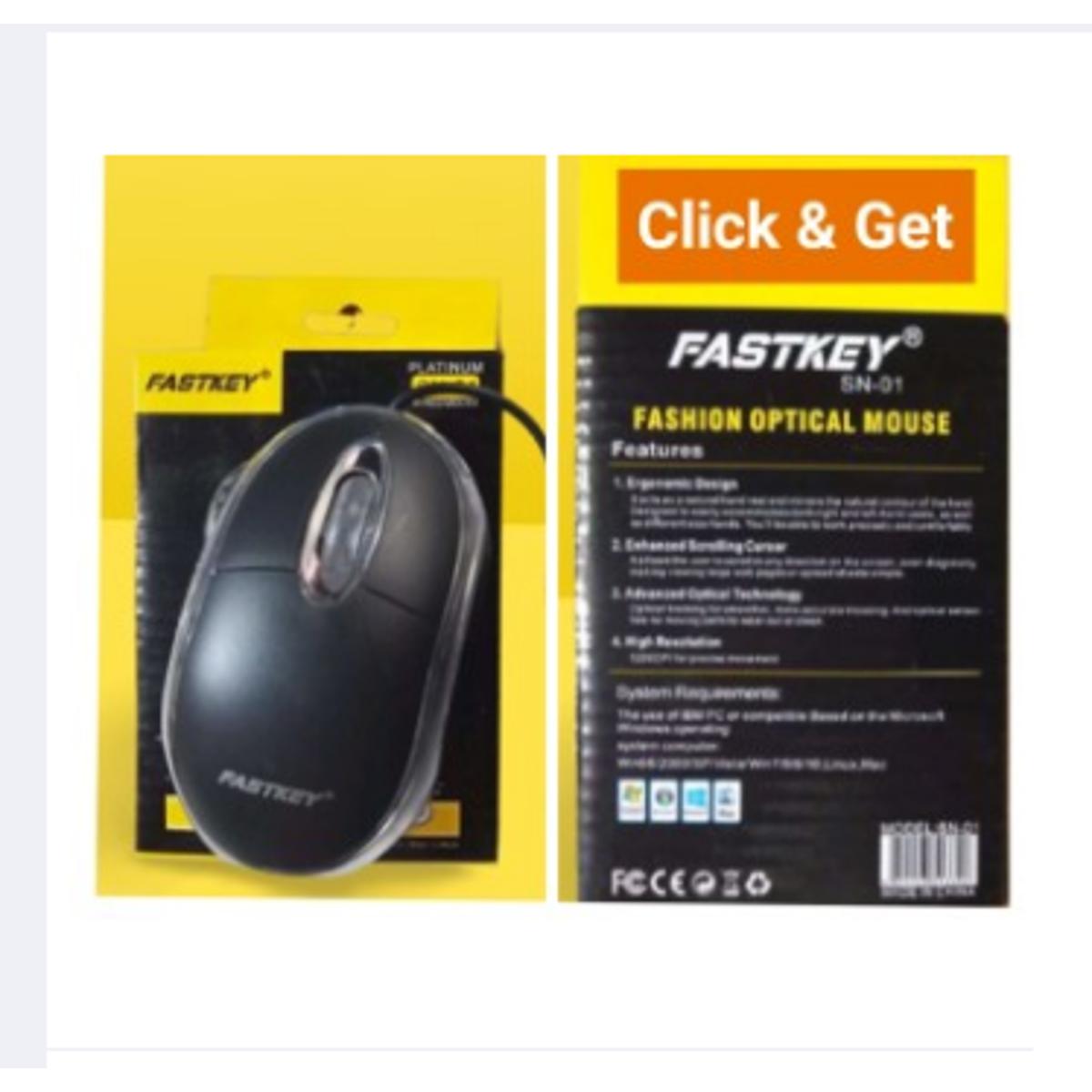 Fastkey Mouse For Laptop & Pc Usb Mouse Fastkey Mouse Lighting Mouse Wired Mouse By M.B Telicom - Mouse - Wireless Mouse