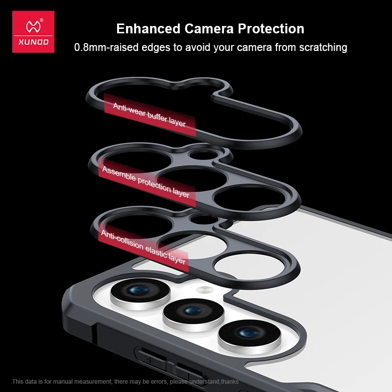 Xundd // Galaxy A55 5G // Beatle Clear Hybrid Shock Proof Armor Case for Samsung Galaxy A55 5G Xundd Back Case - Black. 