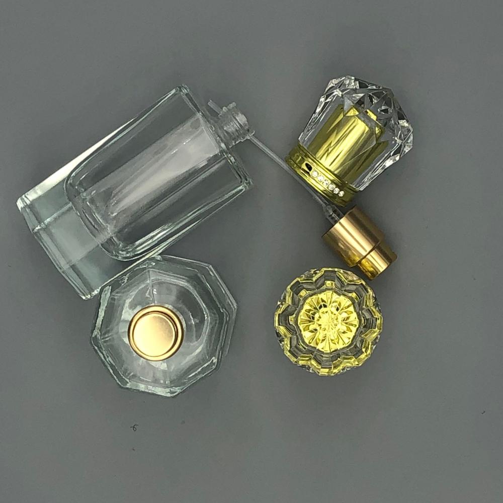 Irregular Irregular Polyhedron Split Bottle Good Quality Glass 50ml Spray Bottle Advanced Perfume Bottle for Travel Perfume. 