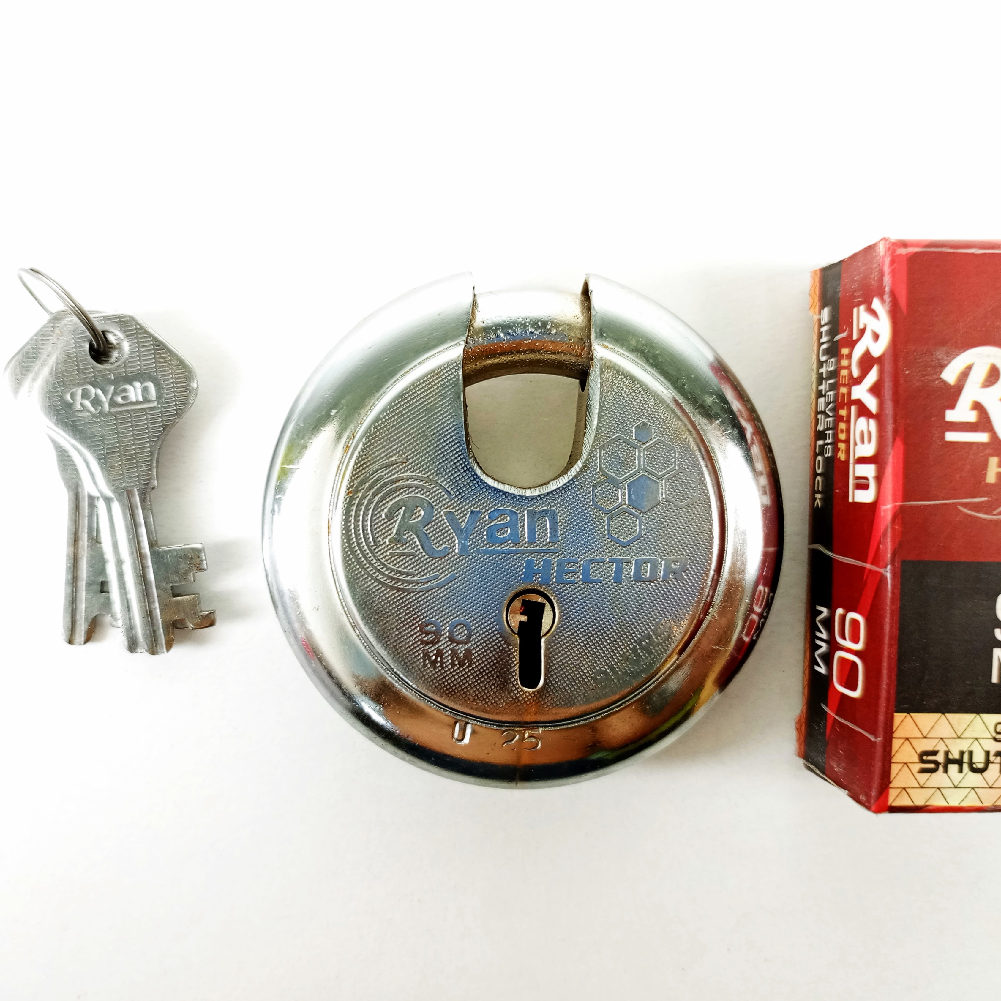 90mm Round Big shutter lock/ Tala. specially made for Heavy duty shutter security.. 