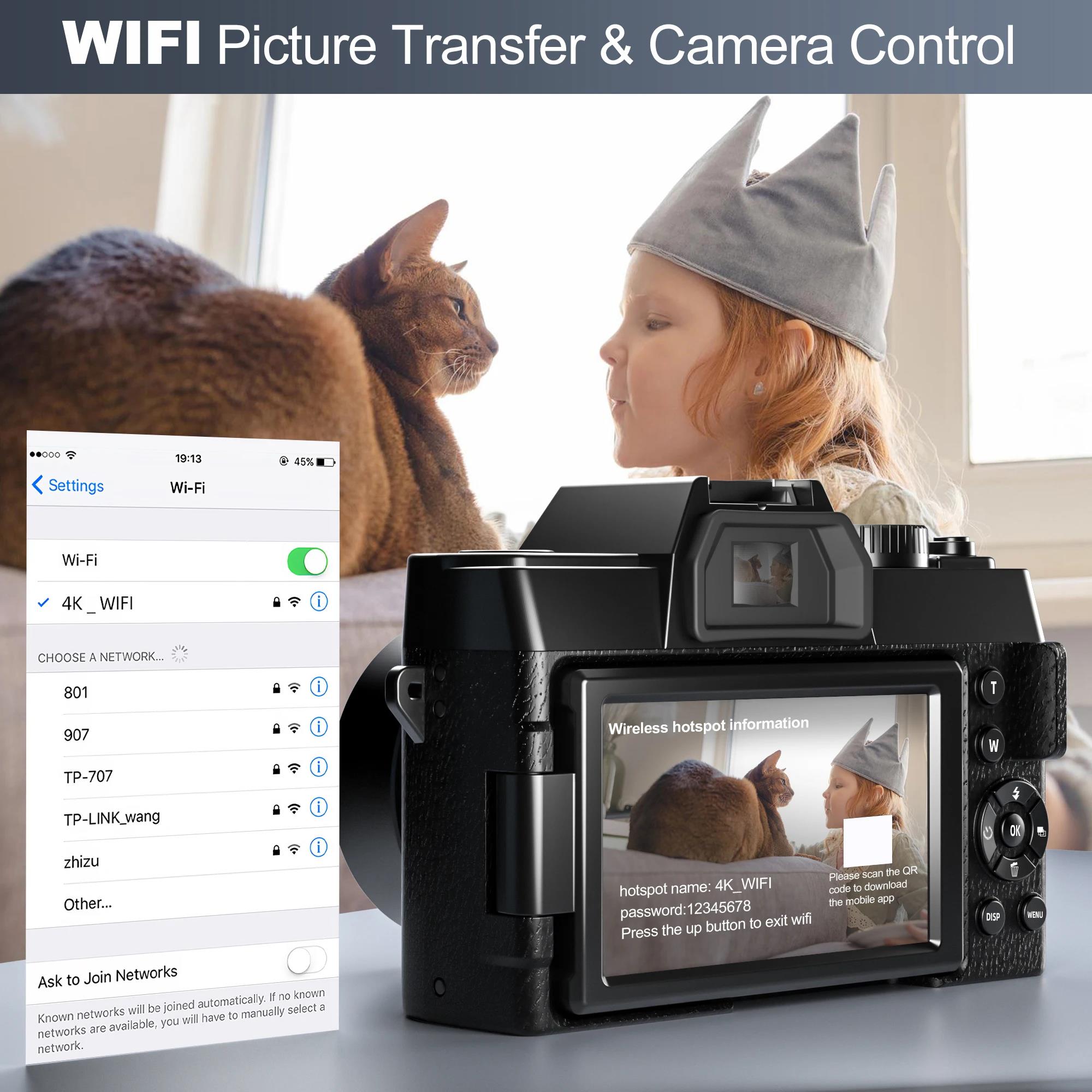 NBD Photography Digital Camera 48MP 4K Video/Vlog Camera with WiFi 60FPS Auto Focus Travel Camera for Photography Beginners. 