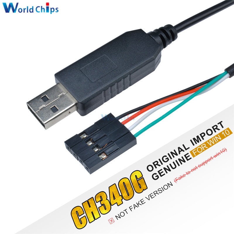【happy one】CH340G CH340 Download Line Cable to TTL Serial Wire Compatible for WIN 7 8 10 For Arduino Raspberry Pi. 