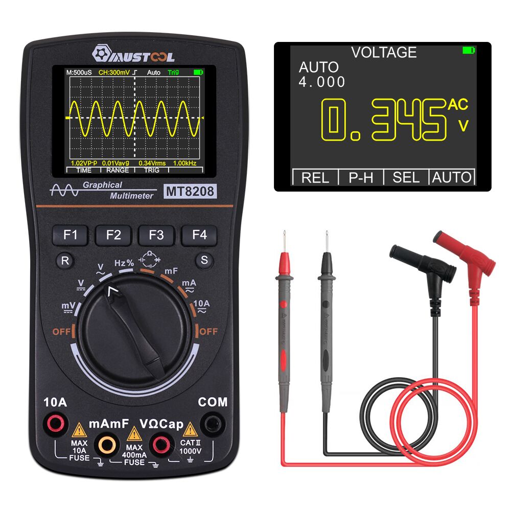 MT8028 2 in 1 HD Intelligent Graphical Digital Oscilloscope Multimeter With 2.4 Inches Color Screen for Electronic Test. 