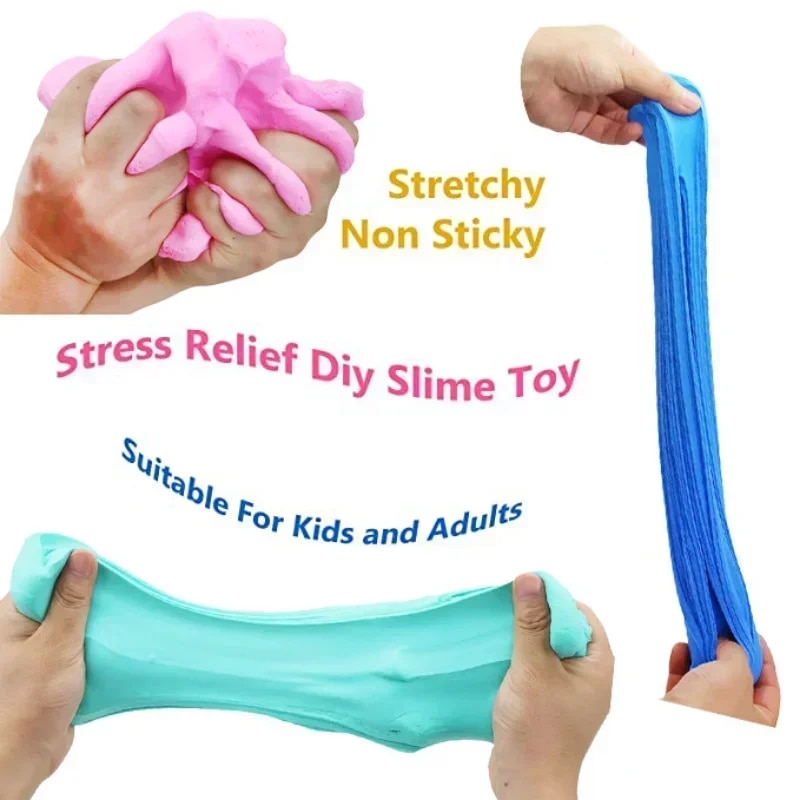 60ml Cloud Slime Fluffy Polymer No Stress Charms for Slimes Putty Slime Kit Plasticine Light Clay Kids Additives Toys. 