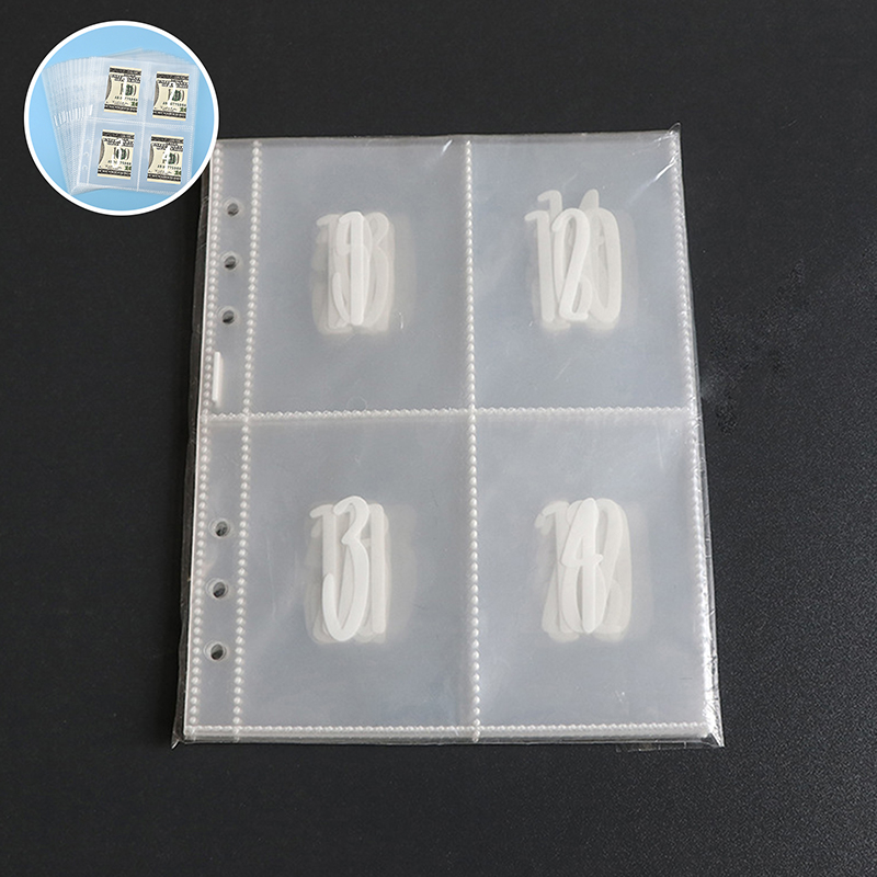 25 Sheets Of 100 Envelopes Save Money Challenge Pre-marked 1-100 Money Bag Cash Filler A5 Ring Adhesive Insertion Replacement. 
