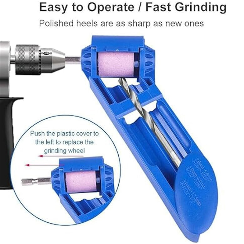 Portable Drill Bit Sharpener with Grinding Wheel Sharpening Drill Bit Tool for Metal Iron Drill Polishing Drill Grinder Durable. 
