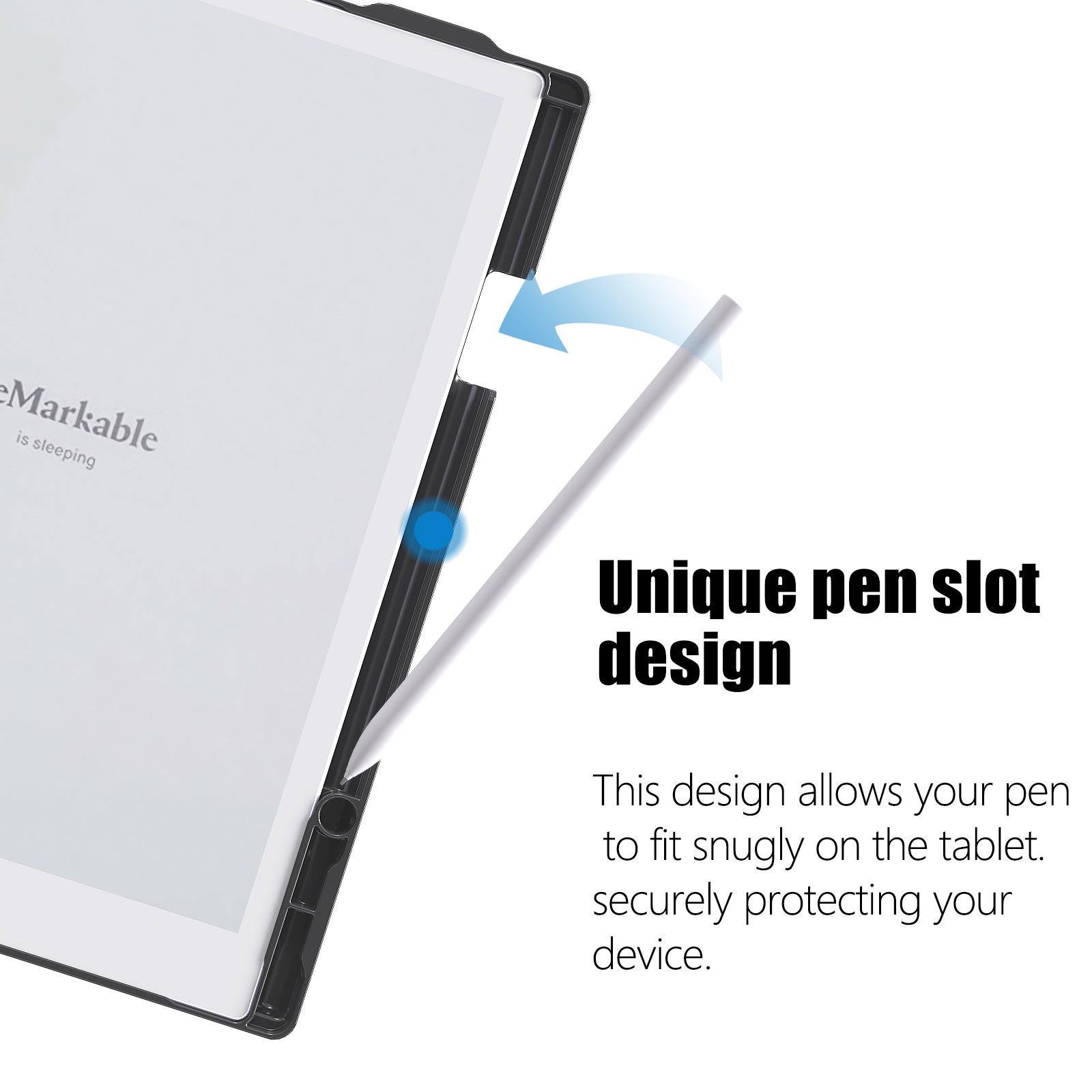 For ReMarkable 2 10.3 Inch 2020 Paper Tablet Case Multi-Viewing Adjustable Folding Book Folio Cover. 